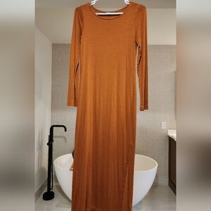 French connection burnt orange maxi dress